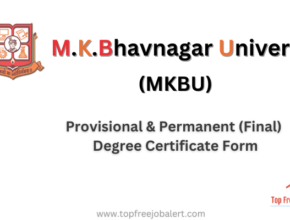 M.K.Bhavnagar University Degree Form