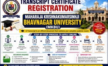 Transcript registration guide at MKBU
